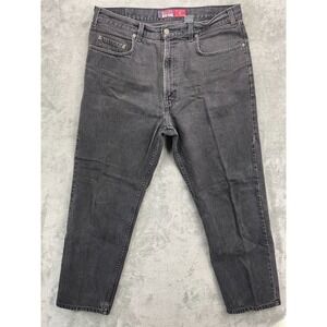 VTG Old Navy Men's Jeans 38x30 Black‎ Relaxed Tapered Distressed